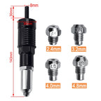 Adaptador Remachador para Taladro con 4 Boquillas