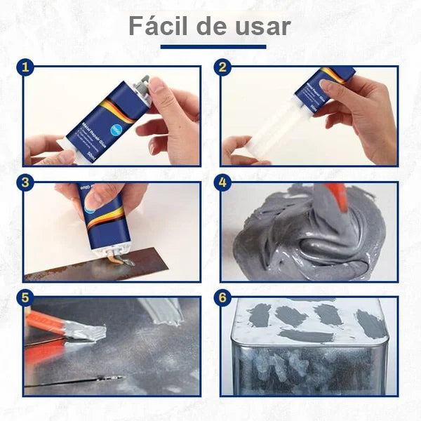 Adhesivo Epóxico para Reparar Metal de 2 Componentes