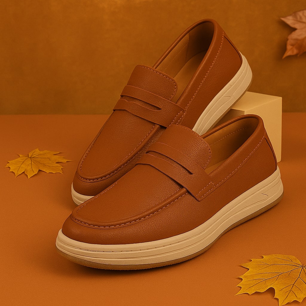 Angelo Penny Leather Loafers