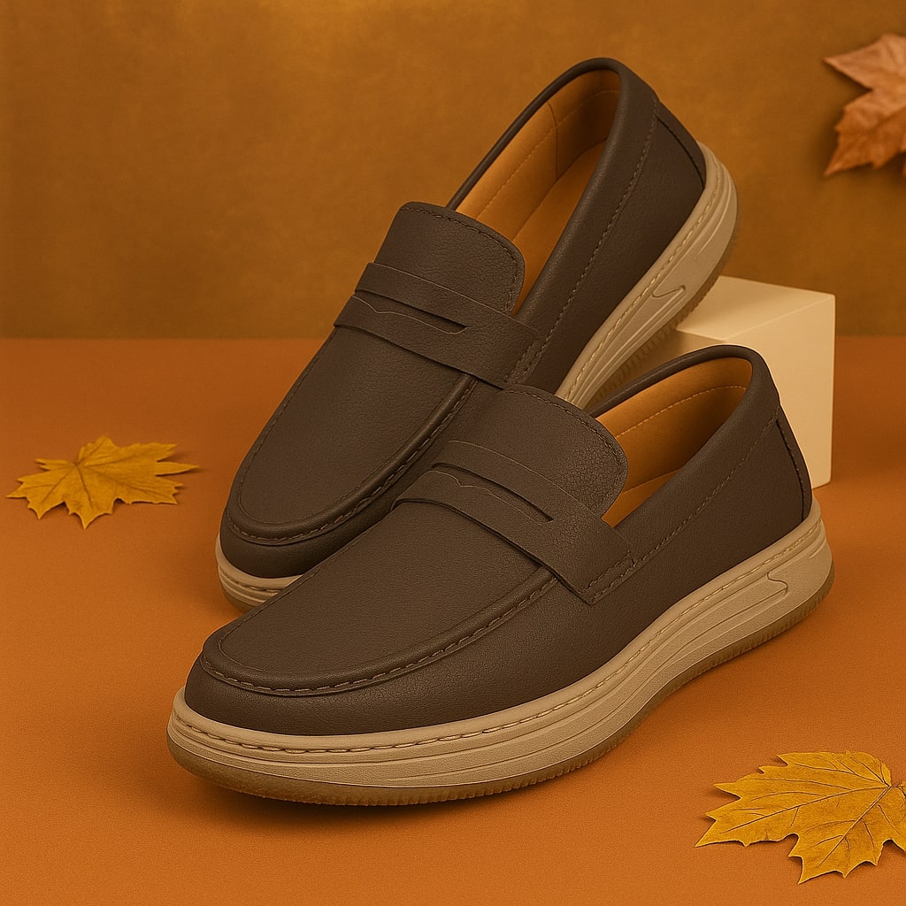 Angelo Penny Leather Loafers