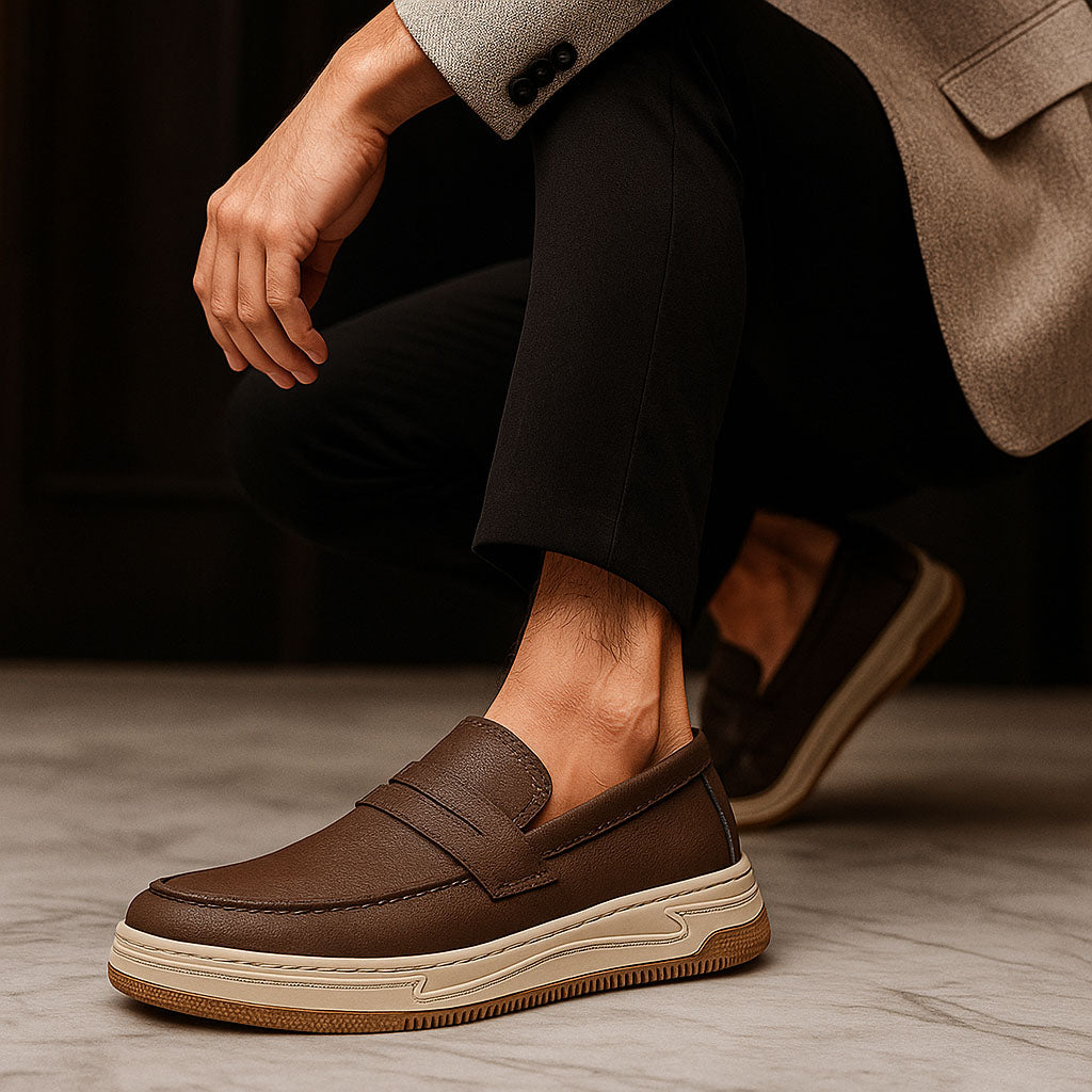 Angelo Penny Leather Loafers