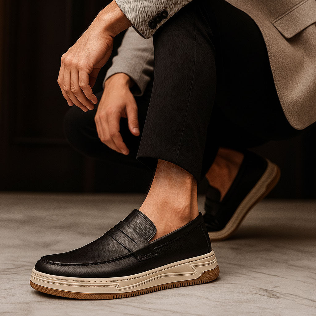 Angelo Penny Leather Loafers