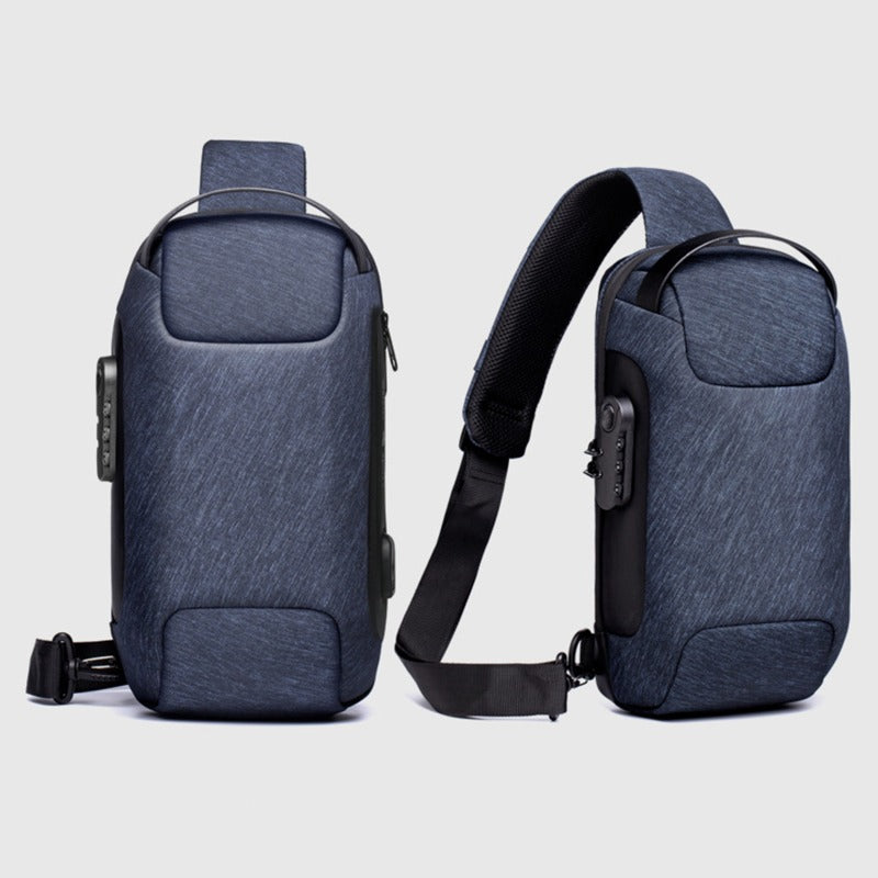 Bandolera Antirrobo para Hombre con Candado y Puerto USB