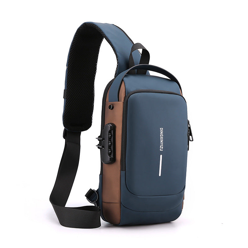 Bandolera Antirrobo para Hombre con Puerto USB y Candado
