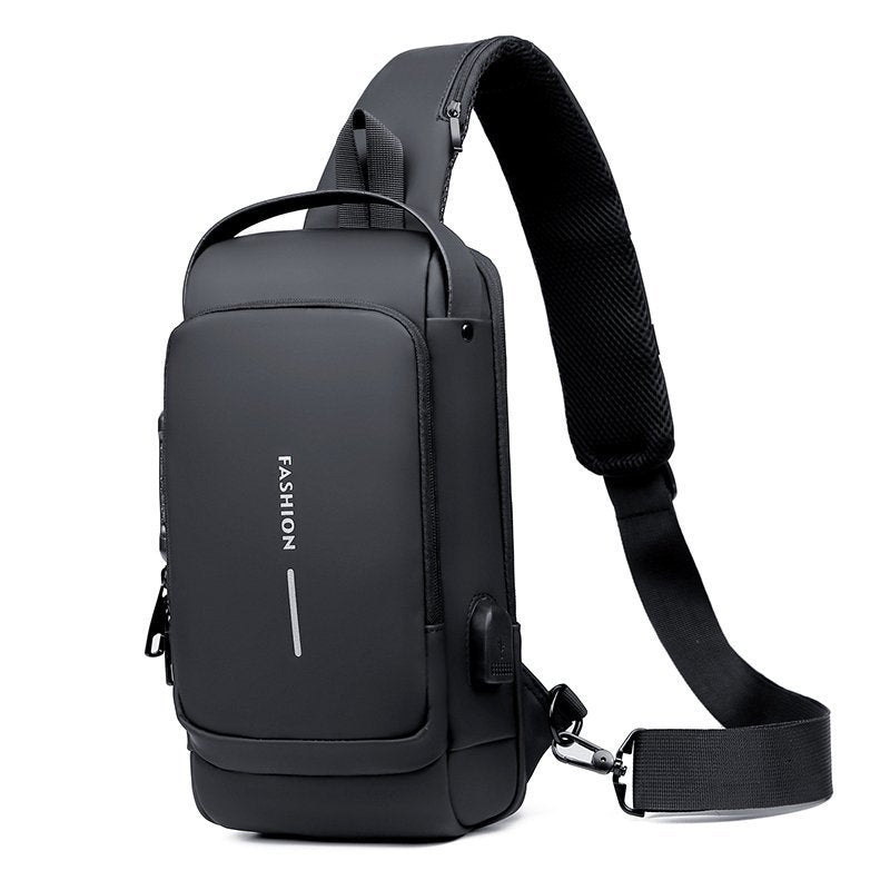 Bandolera Antirrobo para Hombre con Puerto USB y Candado