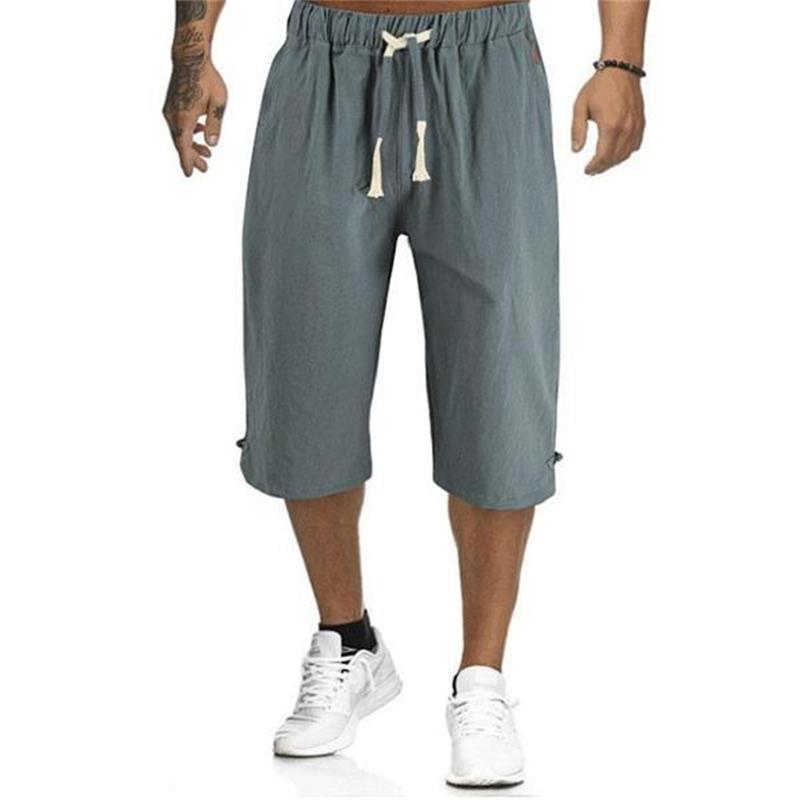 Bermuda de Algodón y Lino para Hombre