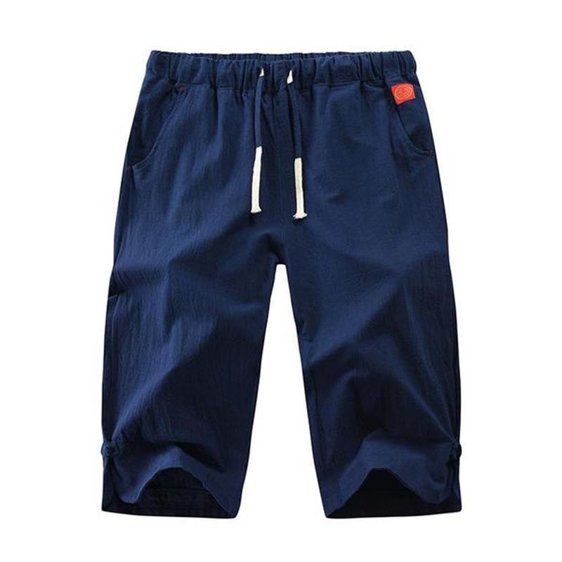 Bermuda de Algodón y Lino para Hombre