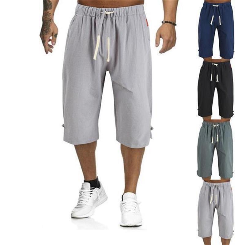 Bermuda de Algodón y Lino para Hombre