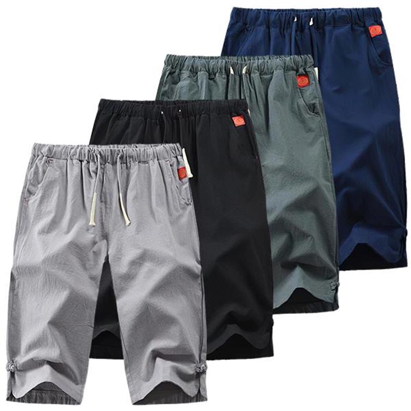 Bermuda de Algodón y Lino para Hombre
