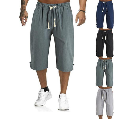 Bermuda de Algodón y Lino para Hombre