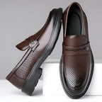 Biagio Penny Perforated Leather Loafers