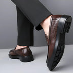 Biagio Penny Perforated Leather Loafers