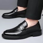 Biagio Penny Perforated Leather Loafers