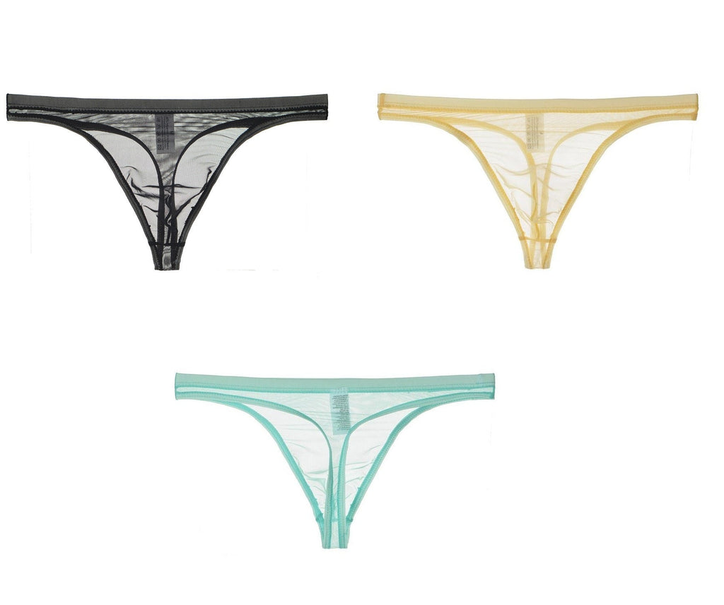 Bikini de Malla de Seda para Hombre Semitransparente