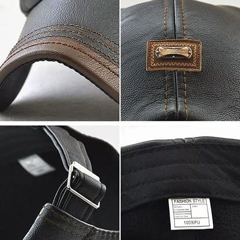 Boina de Cuero para Hombre Estilo Vintage
