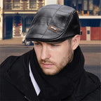 Boina de Cuero para Hombre Estilo Vintage
