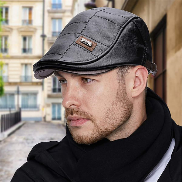 Boina de Cuero para Hombre Estilo Vintage