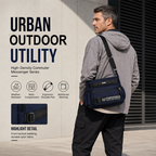 Bolso Mensajero para Hombre Resistente al Agua Multibolsillos