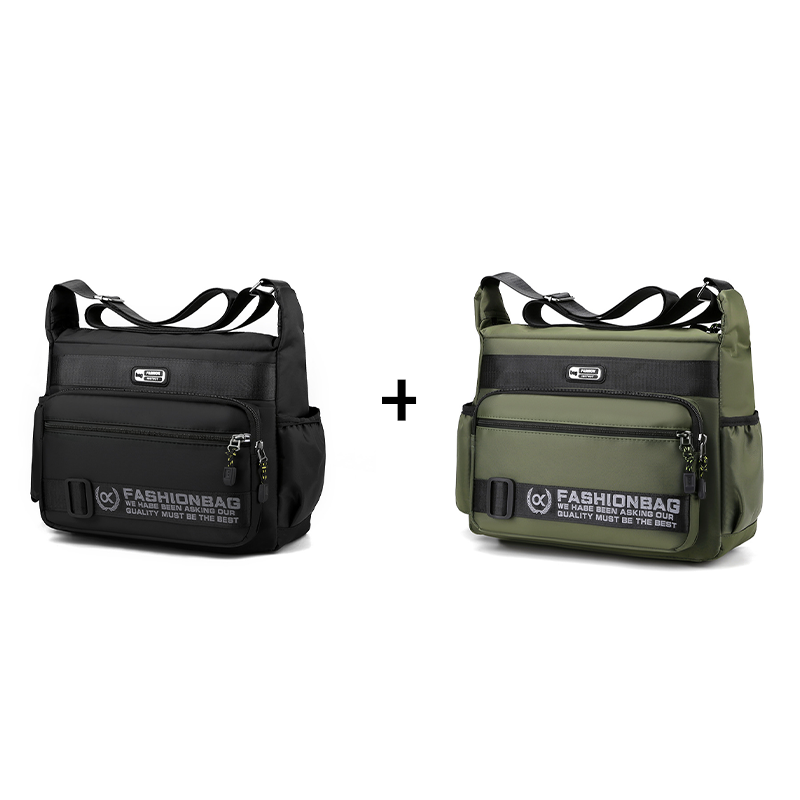 Bolso Mensajero para Hombre Resistente al Agua Multibolsillos