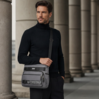 Bolso Mensajero para Hombre Resistente al Agua Multibolsillos