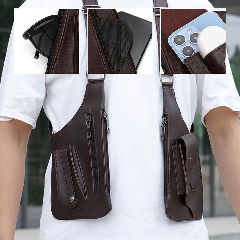 Bolso Táctico Antirrobo para Hombre con Doble Correa