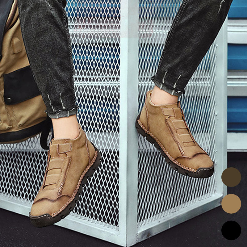 Botines Casuales de Piel para Hombre con Cierre