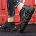 Botines Casuales de Piel para Hombre con Cierre