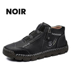 Botines Casuales de Piel para Hombre con Cierre