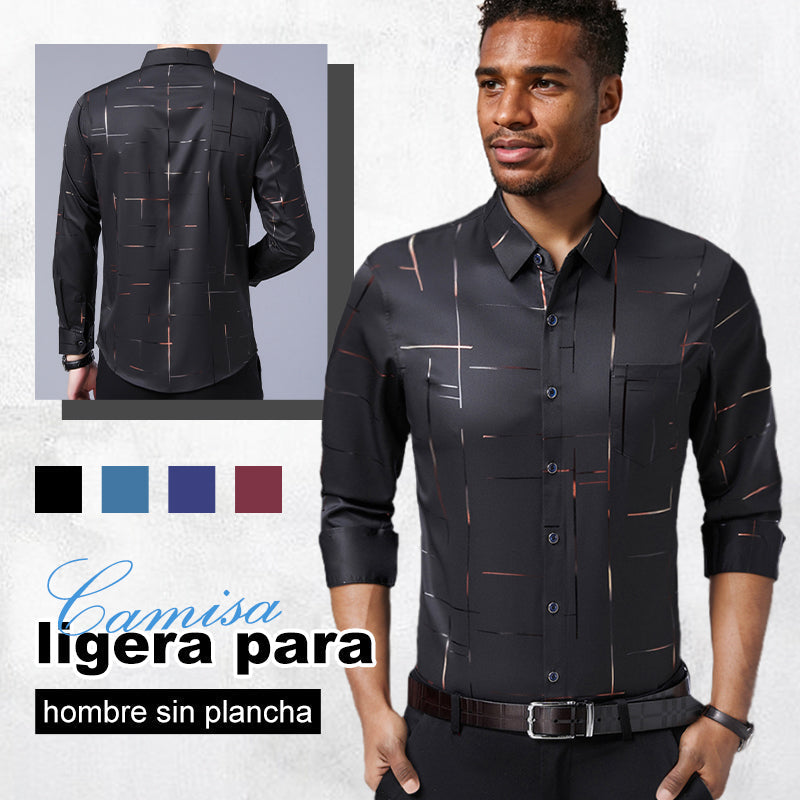 Camisa Antiarrugas para Hombre Manga Larga Paquetes de 1 a 4