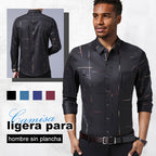 Camisa Antiarrugas para Hombre Manga Larga Paquetes de 1 a 4
