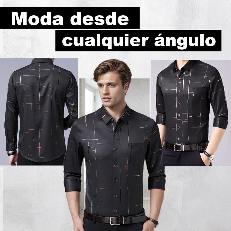 Camisa Antiarrugas para Hombre Manga Larga Paquetes de 1 a 4