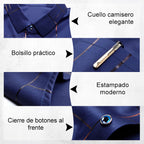 Camisa Antiarrugas para Hombre Manga Larga Paquetes de 1 a 4