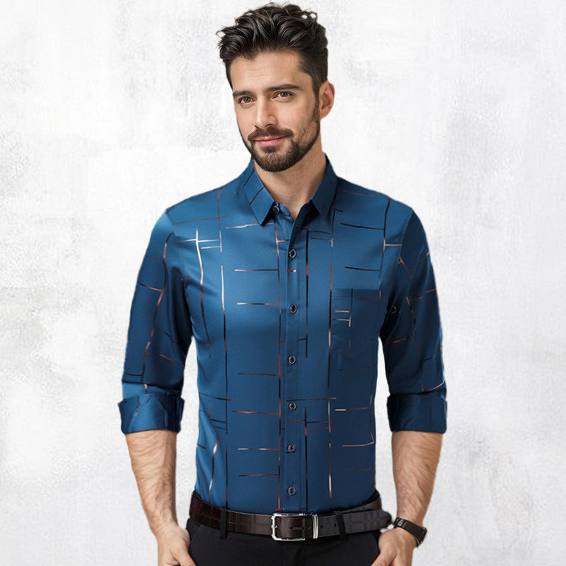 Camisa Antiarrugas para Hombre Manga Larga Paquetes de 1 a 4