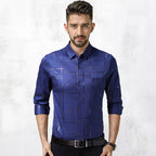 Camisa Antiarrugas para Hombre Manga Larga Paquetes de 1 a 4