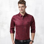 Camisa Antiarrugas para Hombre Manga Larga Paquetes de 1 a 4