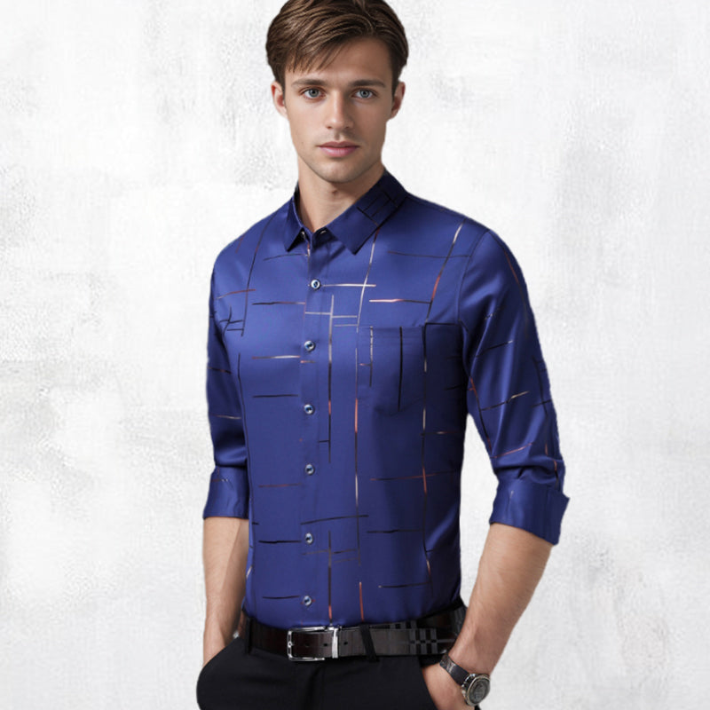 Camisa Antiarrugas para Hombre Manga Larga Paquetes de 1 a 4