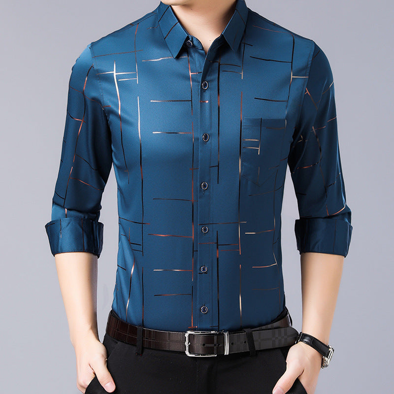 Camisa Antiarrugas para Hombre Manga Larga Paquetes de 1 a 4