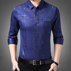 Camisa Antiarrugas para Hombre Manga Larga Paquetes de 1 a 4