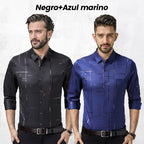 Camisa Antiarrugas para Hombre Manga Larga Paquetes de 1 a 4