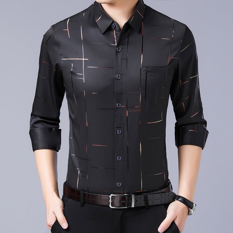 Camisa Antiarrugas para Hombre Manga Larga Paquetes de 1 a 4