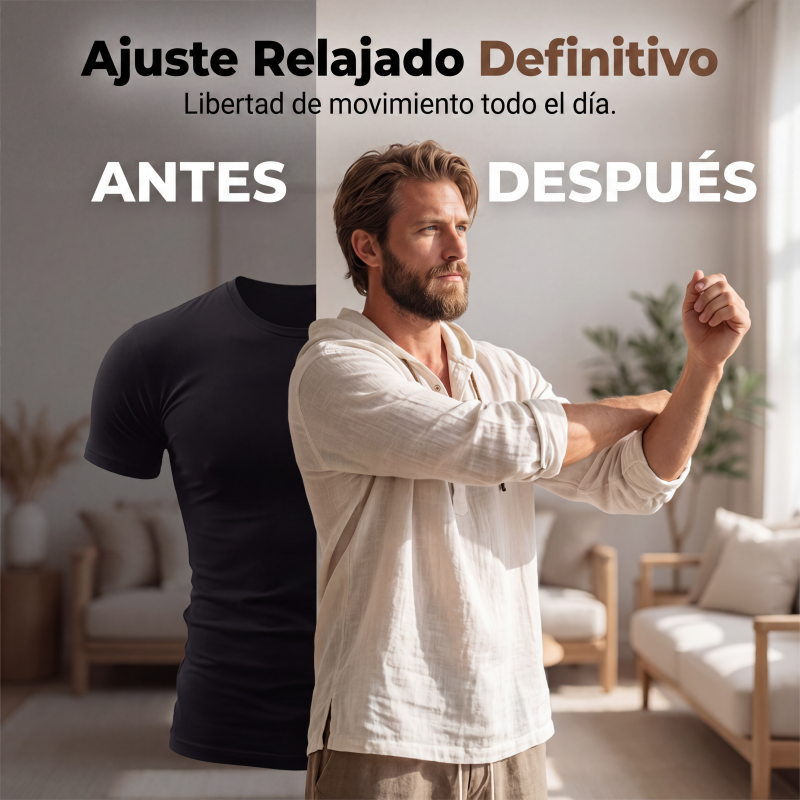 Camisa de Lino con Capucha para Hombre Manga Larga