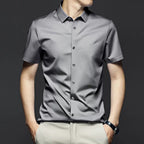 Camisa Manga Corta Antiarrugas para Hombre Hasta 6XL