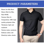 Camisa Manga Corta Cuello Mao para Hombre Slim Fit