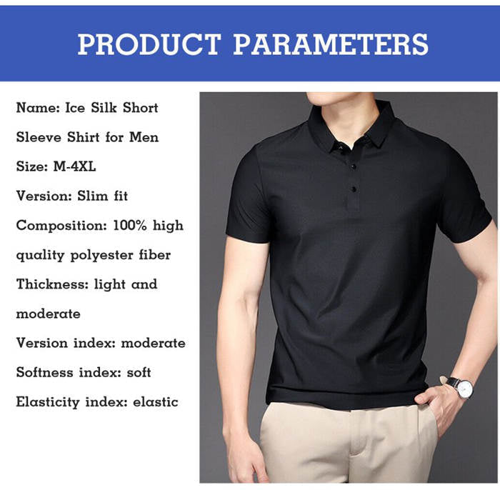 Camisa Manga Corta Cuello Mao para Hombre Slim Fit