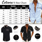 Camisa Manga Corta para Hombre con Detalle a Cuadros