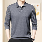 Camisa Manga Larga Efecto Dos Piezas para Hombre