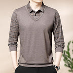 Camisa Manga Larga Efecto Dos Piezas para Hombre