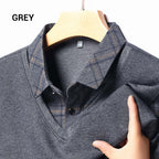 Camisa Manga Larga Efecto Dos Piezas para Hombre