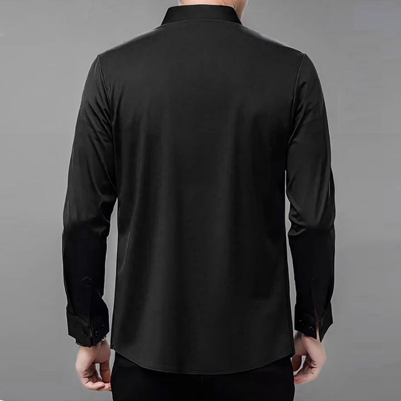 Camisa Manga Larga Elástica para Hombre Sin Plancha