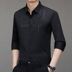Camisa Manga Larga Elástica para Hombre Sin Plancha